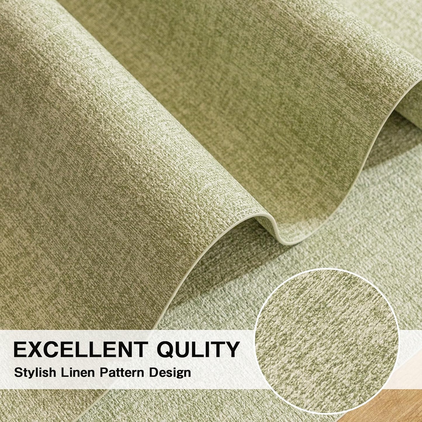 Chrysameld Vinyl Placemats Set of 8 - Faux Leather 100% Waterproof Oil-Proof Wipeable PU Place Mats, Heat Resistant Anti Slip Reversible Table Mats for Indoor & Outdoor Use,(17×12Inch, Sage Green)