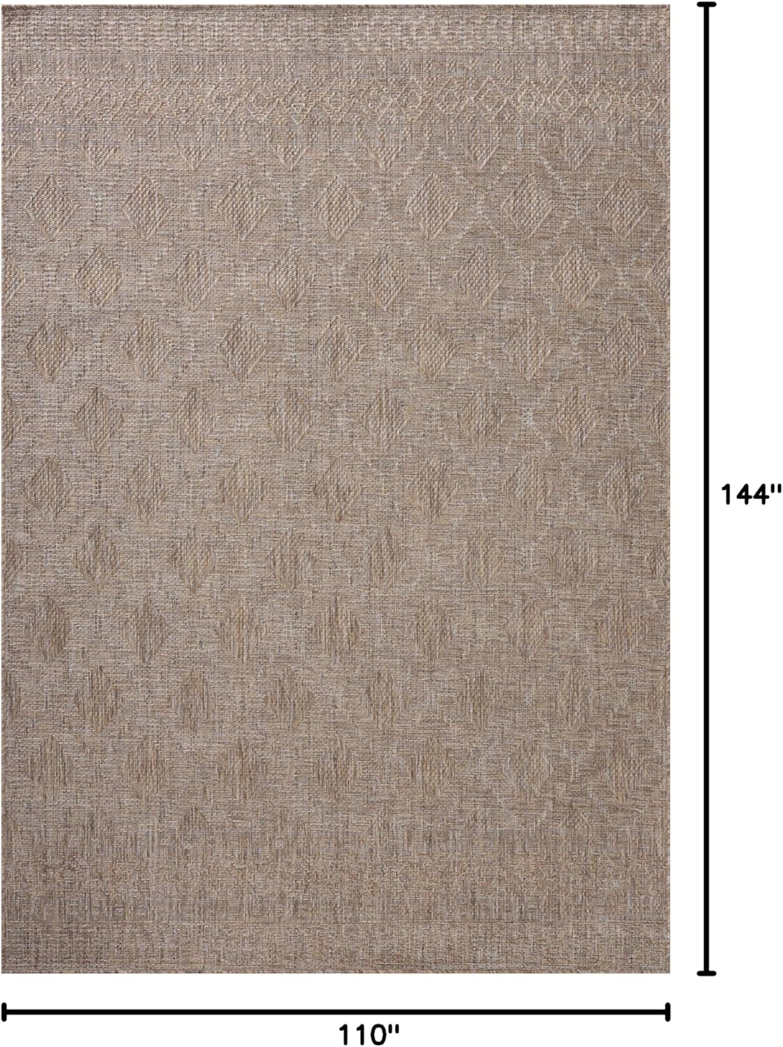 Loloi Amber Lewis Topanga Collection TOP-06 Natural/Mist 9'-2" x 12'-0" Indoor/Outdoor Area Rug
