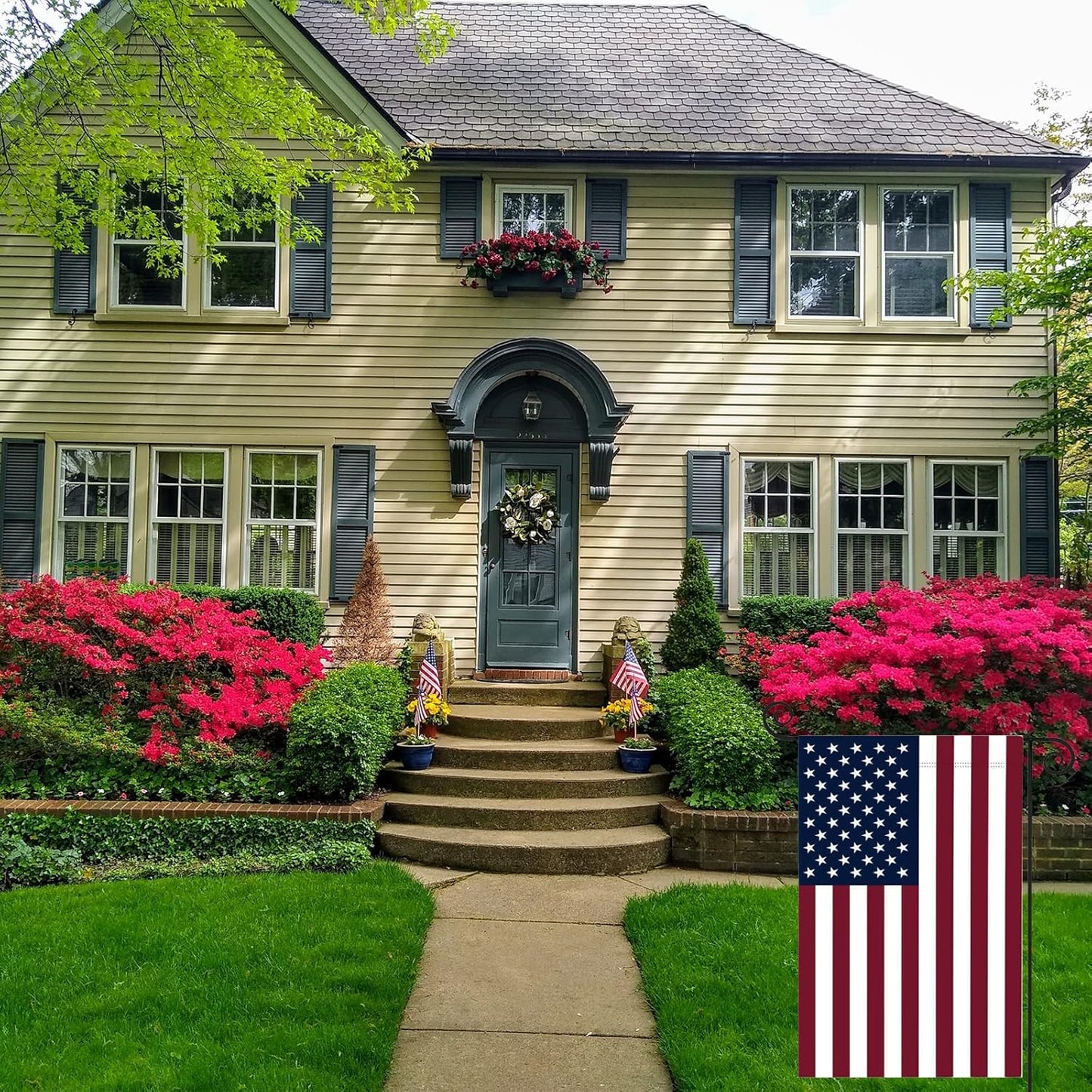 American Flag USA Garden Flag 12 x 18 - Patriotic Double Sided Small Flags for Yard