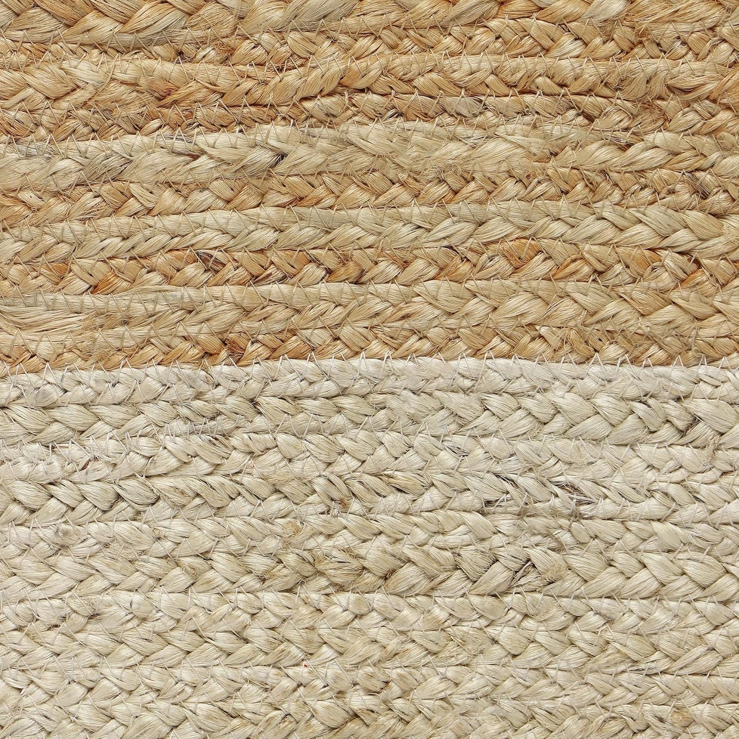 REDEARTH · Cube Pouf Ottoman - Braided Pouffe Accent Sitting Square Footrest for Living Room, Bedroom, Nursery, kidsroom, Patio, Gym; 100% Jute (14.5"x14.5"x16"; Natural Ivory)